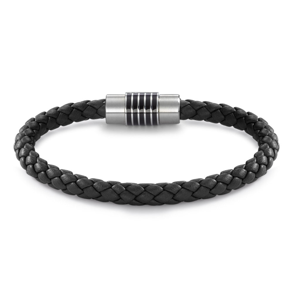 Armbånd Rustfrit stål, Læder, Keramik 23 cm Ø6.5 mm