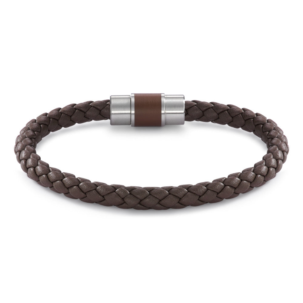 Armbånd Rustfrit stål, Læder, Keramik 21 cm Ø6.5 mm