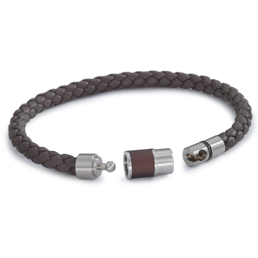 Armbånd Rustfrit stål, Læder, Keramik 21 cm Ø6.5 mm