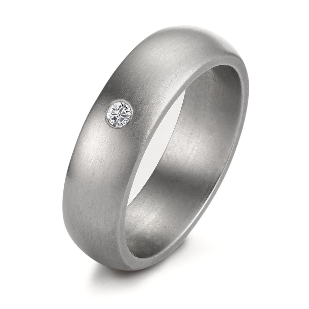 Fingerring Rustfrit stål Diamant 0.04 ct, tw-si