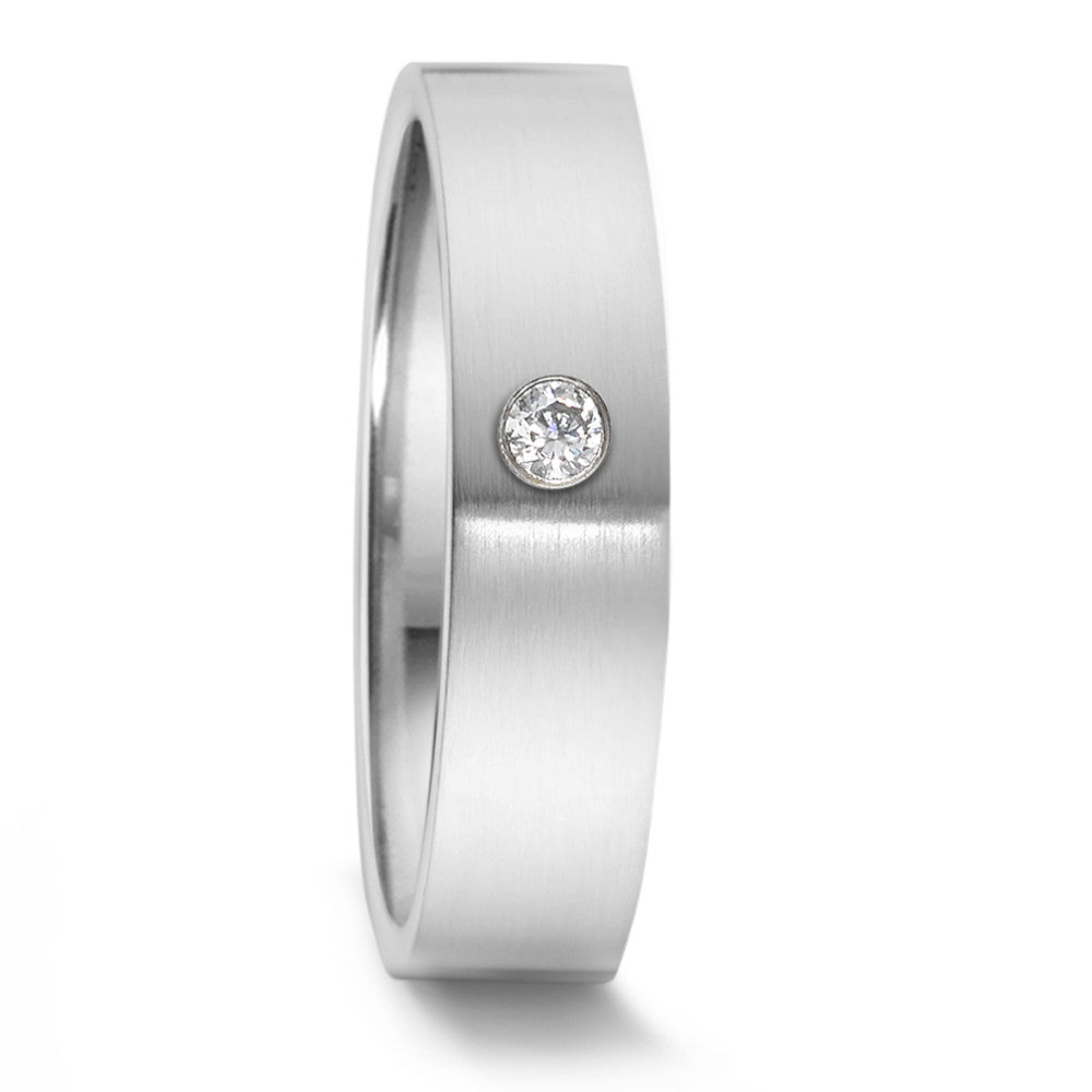 Partnerringe Rustfrit stål Diamant 0.04 ct, tw-si