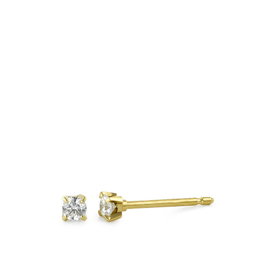 Ørestikker 750/18K guld Diamant 0.10 ct, 2 Sten