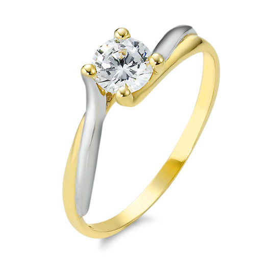 Solitaire ring 375/9K guld Zirconia