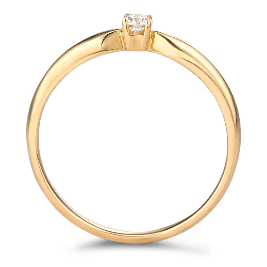 Solitaire ring 750/18K guld Diamant 0.10 ct, w-si