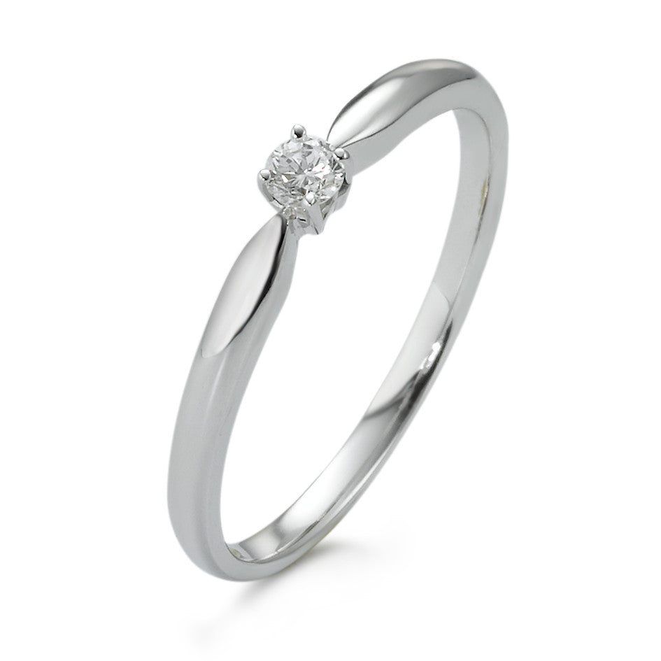 Solitaire ring 750/18K hvidguld Diamant 0.10 ct, w-si