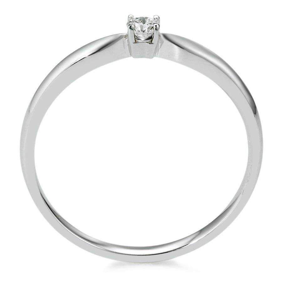 Solitaire ring 750/18K hvidguld Diamant 0.10 ct, w-si