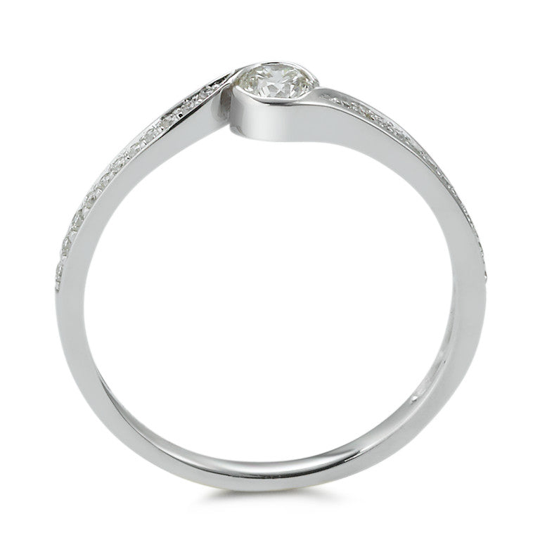 Fingerring 750/18K hvidguld Diamant 0.25 ct, w-si