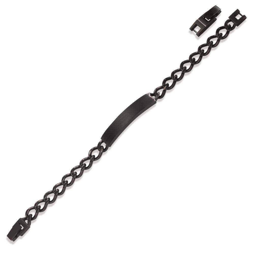 Armbånd Rustfrit stål sort IP belagt 21 cm