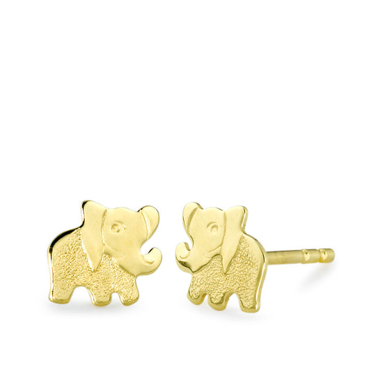 Ørestikker 375/9K guld Elefant