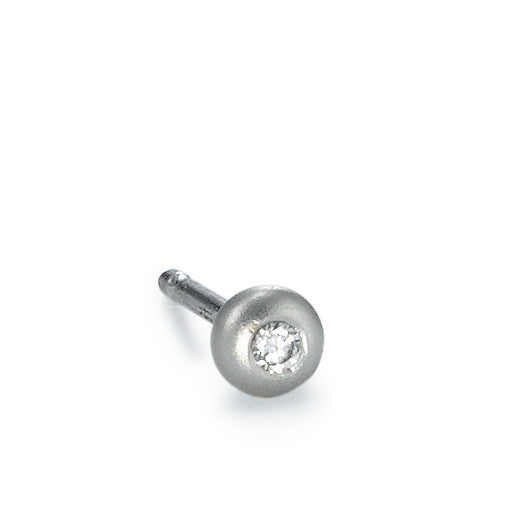 Ørestik 1 stk 950 platin Diamant 0.02 ct, w-si Ø4 mm