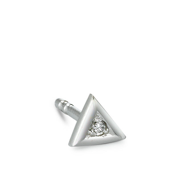 Ørestik 1 stk 950 platin Diamant 0.007 ct, w-si Ø4 mm