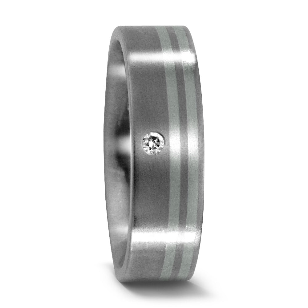 Partnerringe Titanium, 950 platin Diamant 0.02 ct, w-si