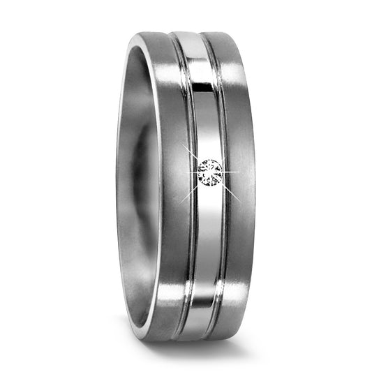 Partnerringe Titanium Diamant 0.02 ct, w-si