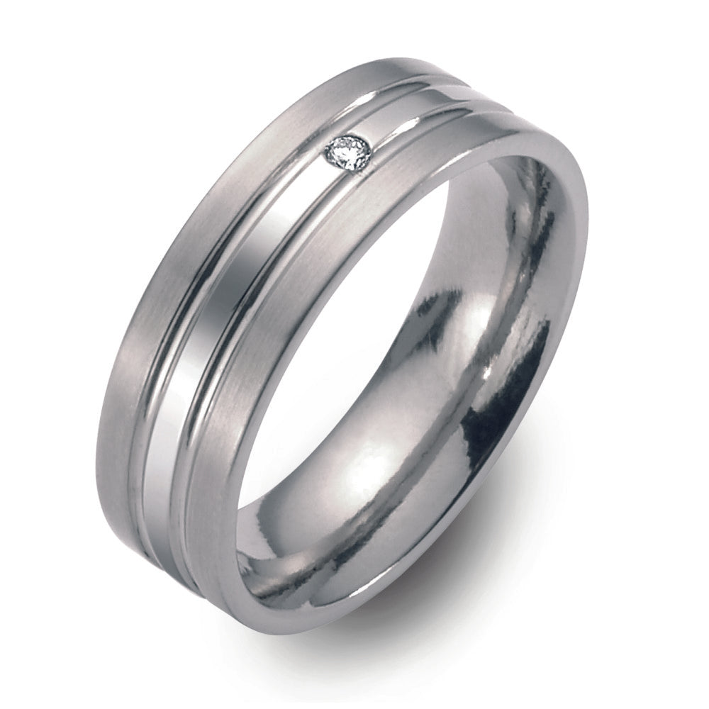 Partnerringe Titanium Diamant 0.02 ct, w-si