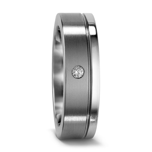 Partnerringe Titanium Diamant 0.03 ct, w-si