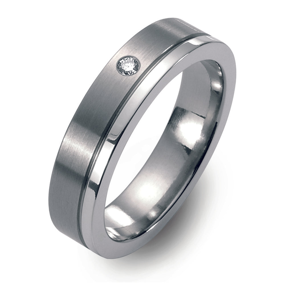 Partnerringe Titanium Diamant 0.03 ct, w-si