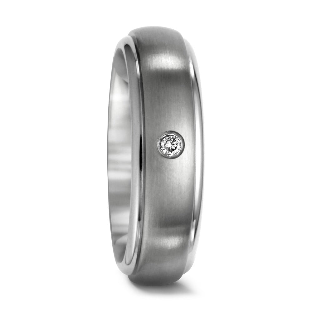 Partnerringe Titanium Diamant 0.03 ct, w-si