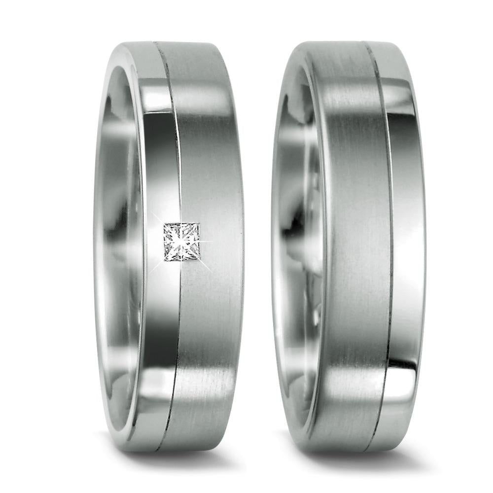 Partnerringe 950 platin Diamant 0.04 ct, tw-vvsi