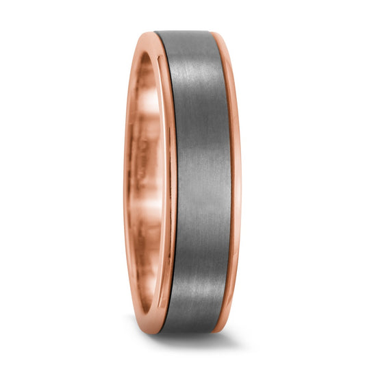 Partnerringe Titanium, 750/18K rødguld