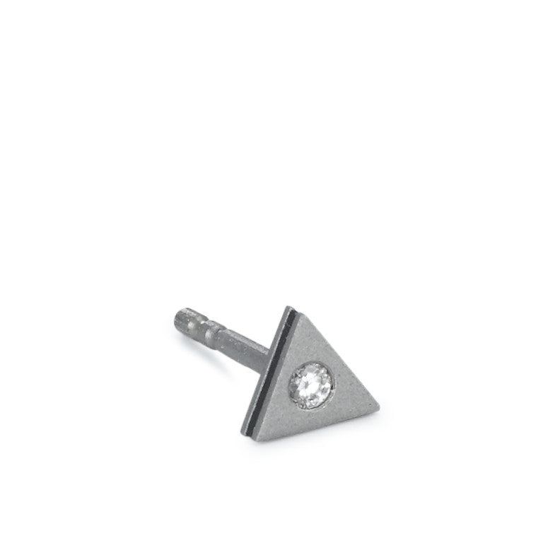 Ørestik 1 stk Titanium Diamant 0.02 ct, w-si