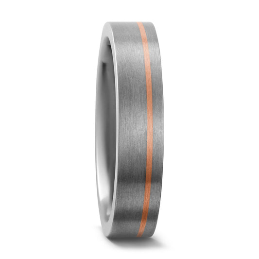 Partnerringe Titanium, 750/18K rødguld