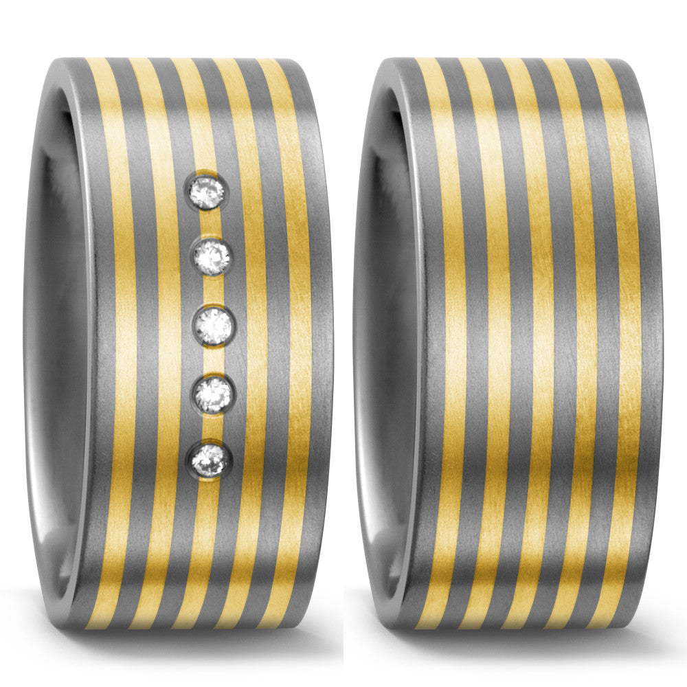 Ringe Titanium, 750/18K guld