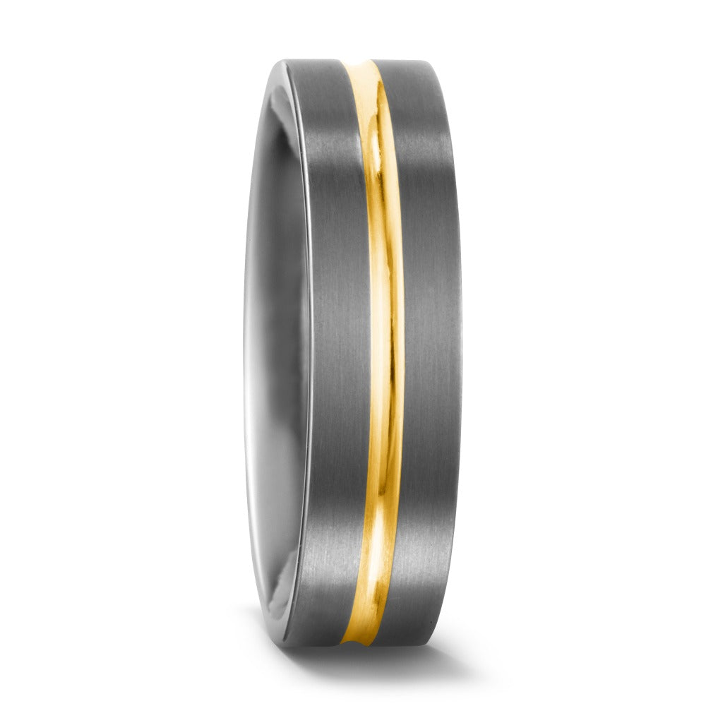 Partnerringe Titanium, 750/18K guld