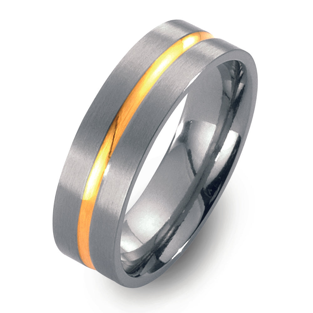 Partnerringe Titanium, 750/18K guld