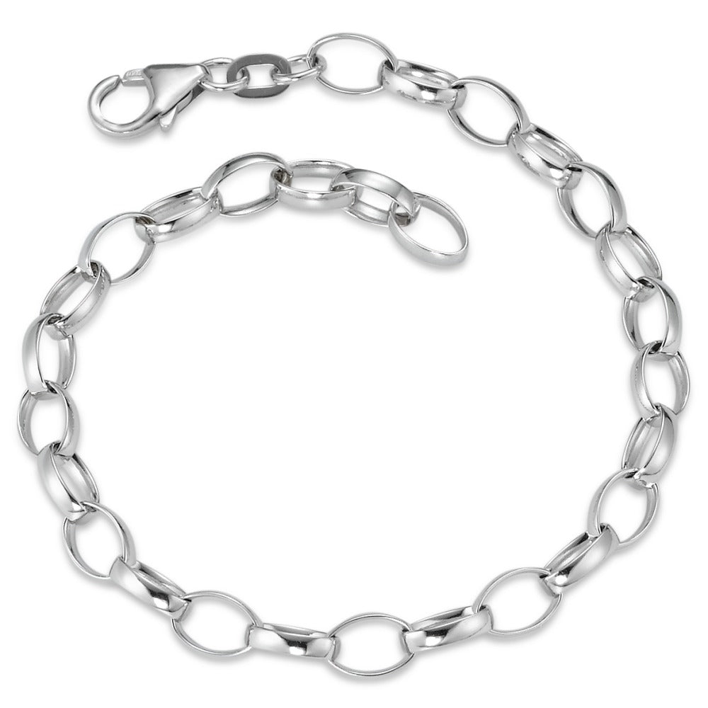 Armbånd Sølv rhodineret 15-19 cm Ø5 mm