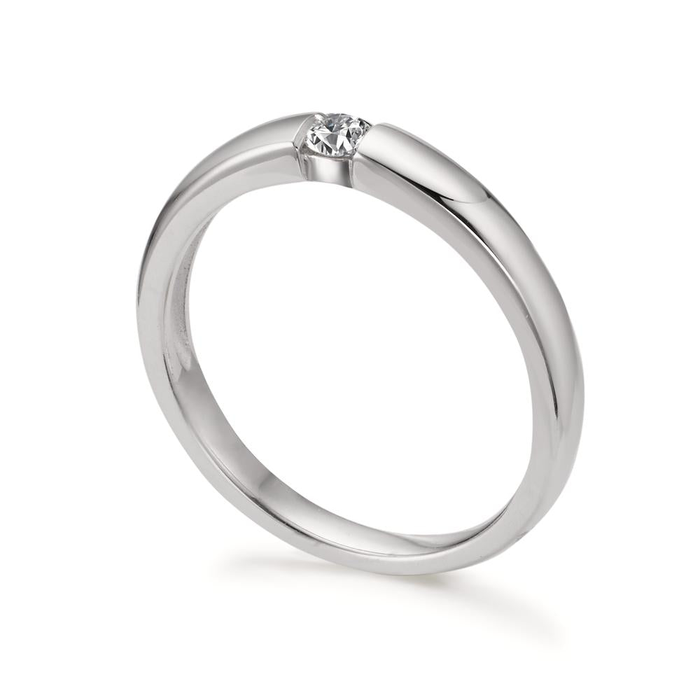 Solitaire ring 750/18K hvidguld Diamant 0.10 ct, w-si