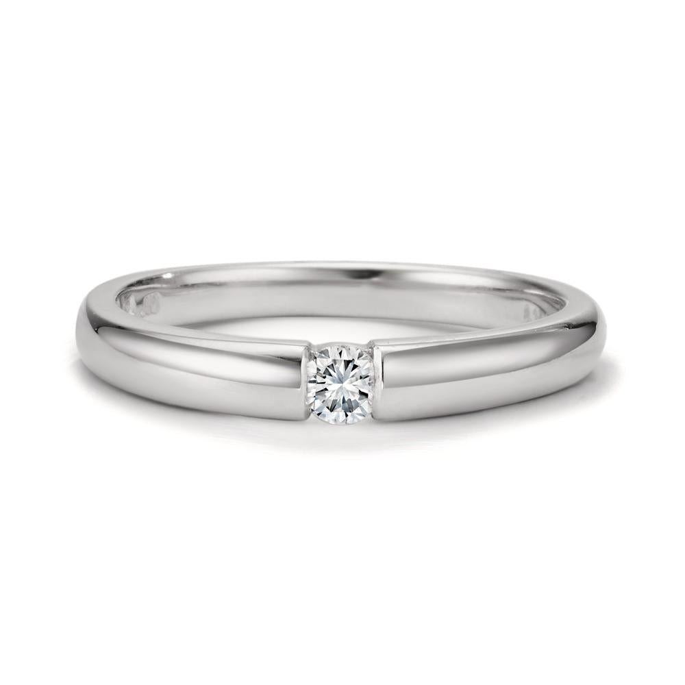 Solitaire ring 750/18K hvidguld Diamant 0.10 ct, w-si