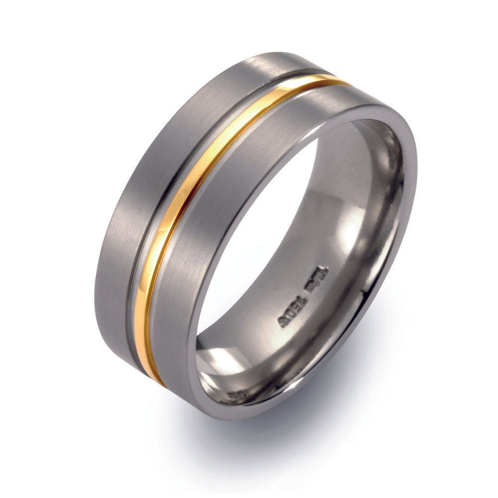 Ringe Titanium, 750/18K guld