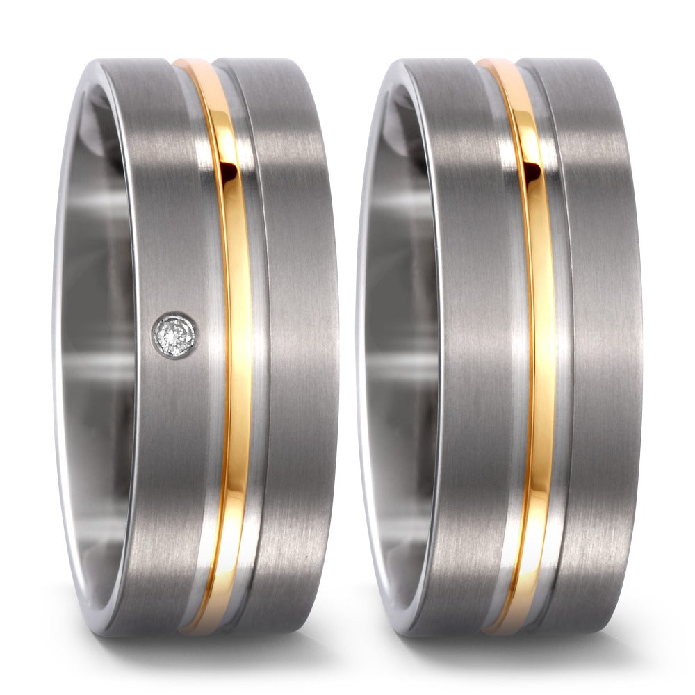 Ringe Titanium, 750/18K guld