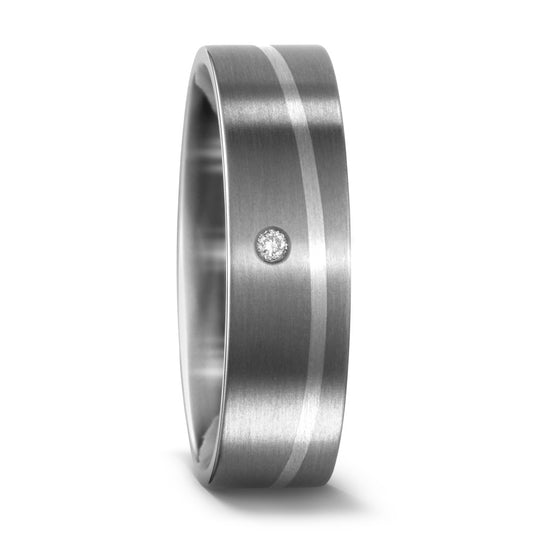 Partnerringe Titanium, 950 palladium Diamant 0.02 ct, w-si