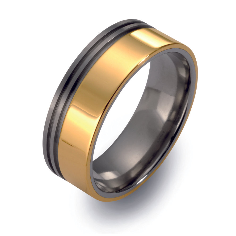 Ringe Titanium, 750/18K guld