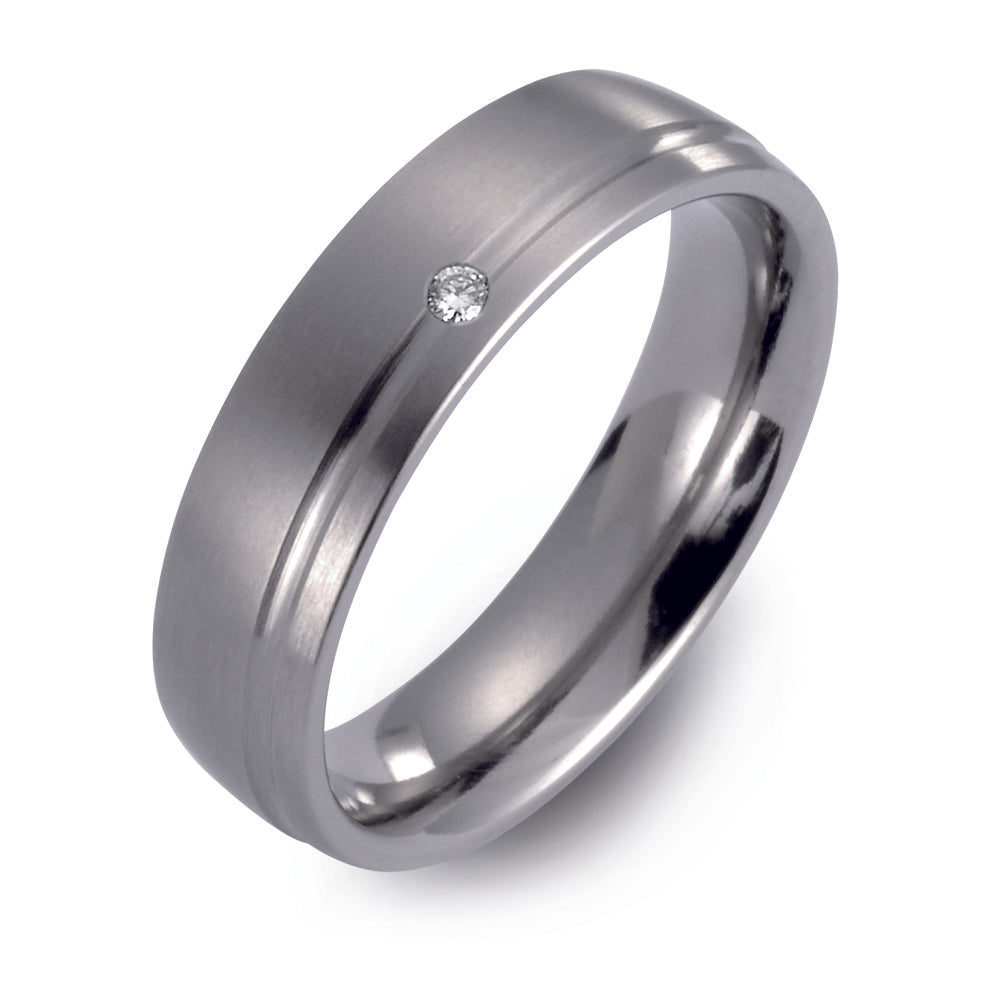 Partnerringe Titanium Diamant 0.02 ct, w-si