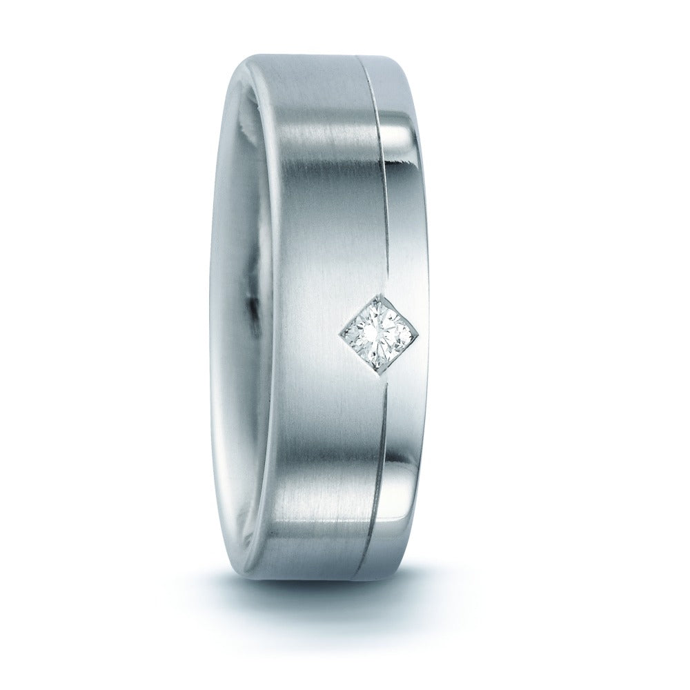 Ringe 950 platin Diamant 0.07 ct, w-si