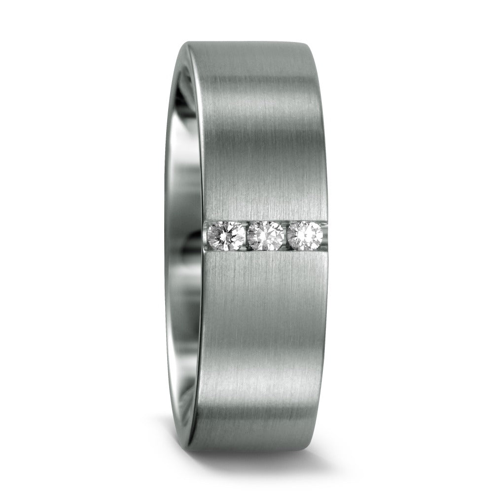 Ringe 950 platin Diamant 0.06 ct, 3 Sten , tw-si