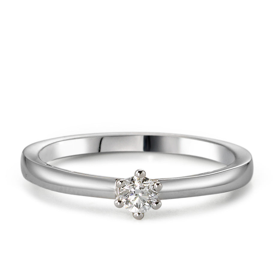 Solitaire ring 750/18K hvidguld Diamant 0.10 ct, w-si