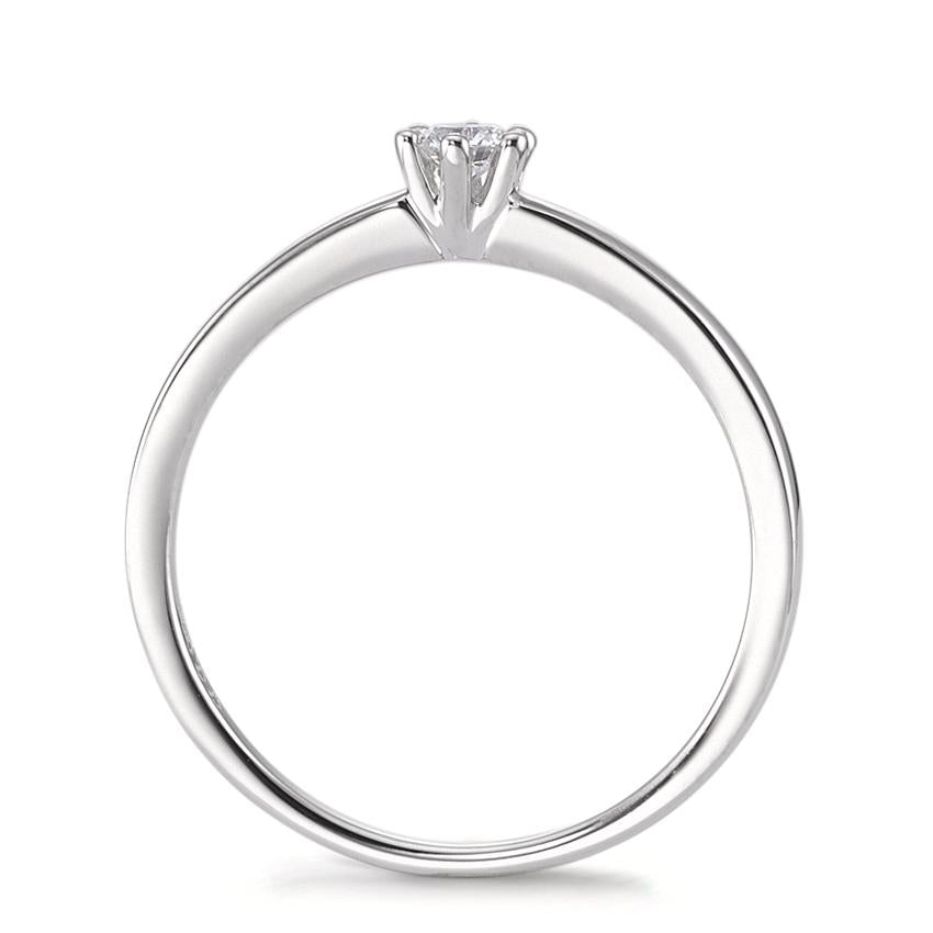 Solitaire ring 750/18K hvidguld Diamant 0.10 ct, w-si