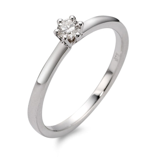 Solitaire ring 750/18K hvidguld Diamant 0.15 ct, w-si