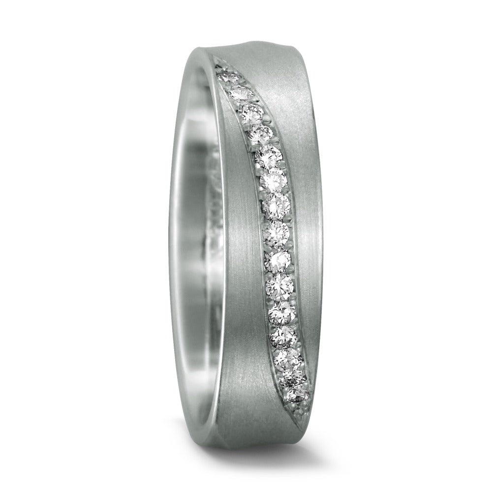 Partnerringe 950 platin Diamant 0.15 ct, 15 Sten , tw-si