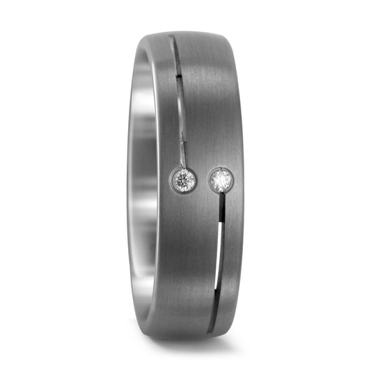 Partnerringe Titanium Diamant 0.03 ct, 2 Sten , w-si