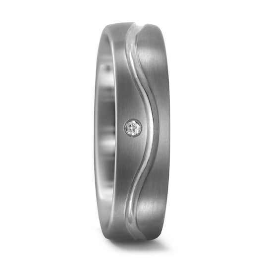 Partnerringe Titanium Diamant 0.02 ct, w-si