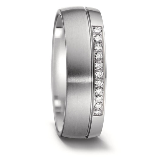 Partnerringe Titanium Diamant 0.11 ct, 11 Sten , w-si