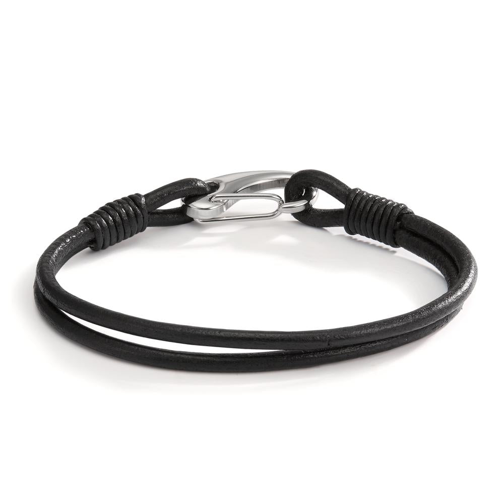 Armbånd Læder, Rustfrit stål 21 cm Ø6.5 mm