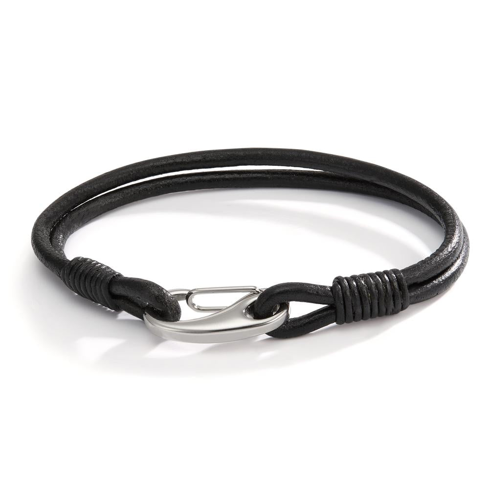 Armbånd Læder, Rustfrit stål 21 cm Ø6.5 mm