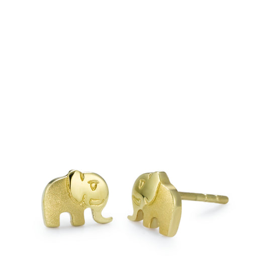 Ørestikker 375/9K guld Elefant