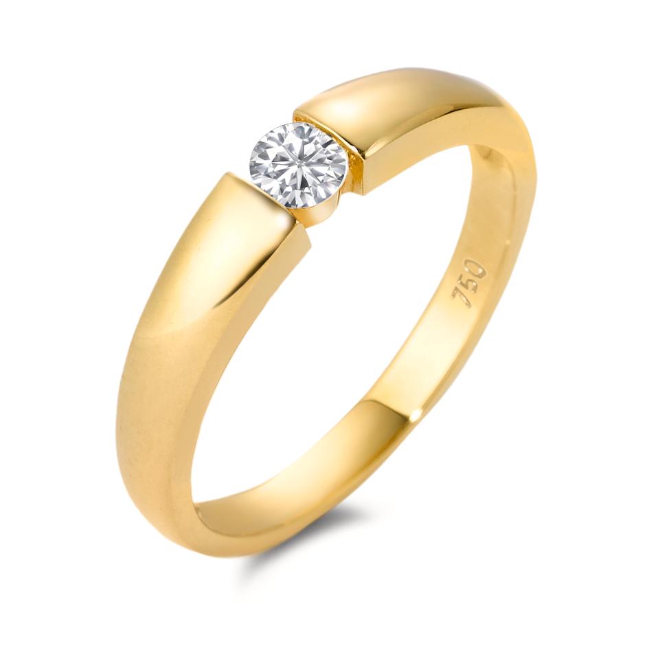 Solitaire ring 750/18K guld Moissanite