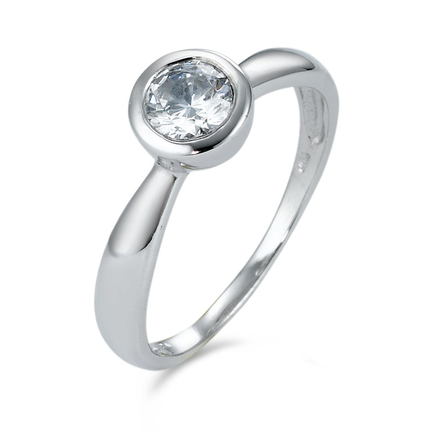 Solitaire ring 750/18K hvidguld Zirconia